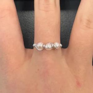Pearl Whispers Wire Ring